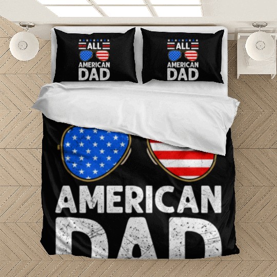 All American Dad Independence Day USA Party Bedding Sets