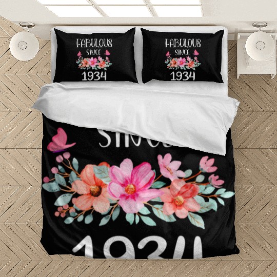 89 Fabulous Since 1934 Floral 89Th Bedding Sets