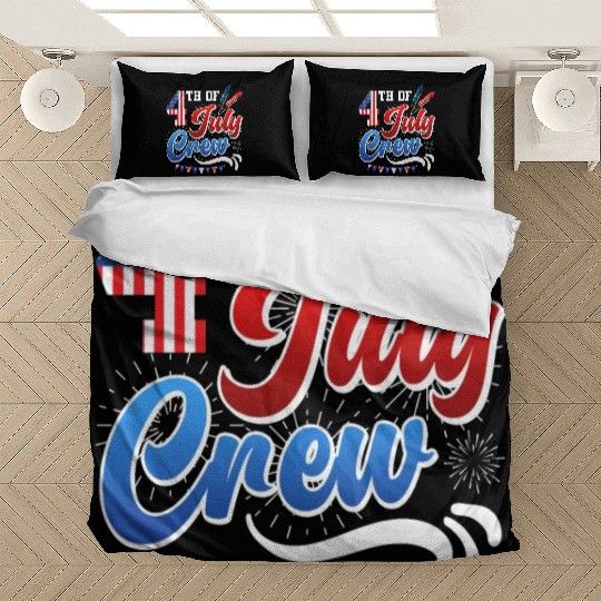 4th July Crew USA Independence Day America Party Bedding Sets