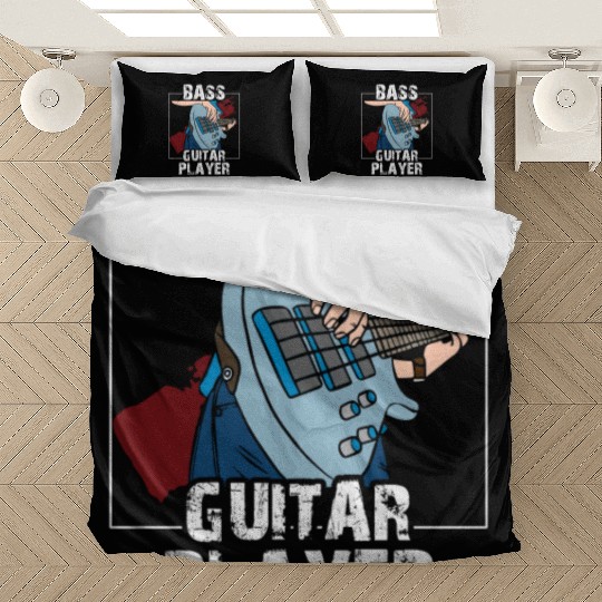 Bass Guitar Player Band Musician Music Bedding Sets