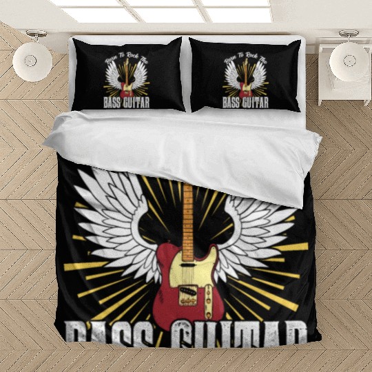 Born To Rock The Bass Guitar Musician Music Band Bedding Sets