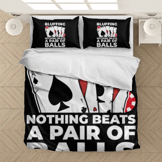Gambling Casino Vegas Cards Texas Hold'Em Face Pok Bedding Sets