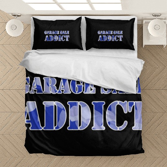 Garage Sale Addict blue camo Bedding Sets