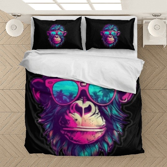 Miami Sunglass Monkey - Embrace the Sun Bedding Sets