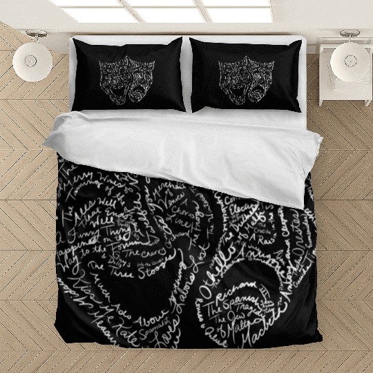Comedy Tragedy Word Bedding Sets
