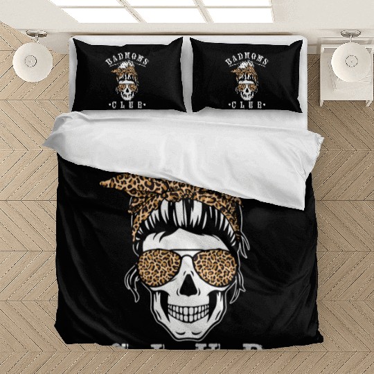 Messy Hair Bun Bandana ull Leopard Print Bad Moms Bedding Sets
