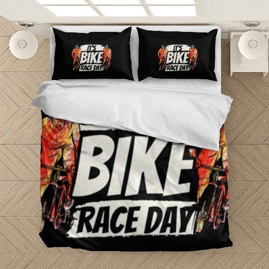 It's Bike Race Day Racer Racing Bicycle Cycling Bedding Sets