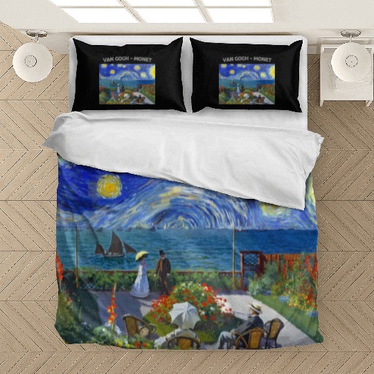 Starry Night Garden At Sainte Adresse Impressionis Bedding Sets
