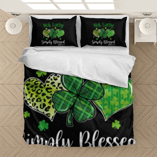 Not Lucky ly Blessed Christian Shamrock St Bedding Sets