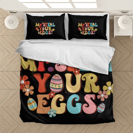 Mr Steal Your Eggs Groovy Easter Day Easter Egg Bedding Sets