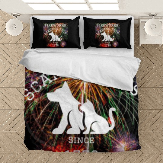 Fireworks Scaring Pets Since 1776 Bedding Sets