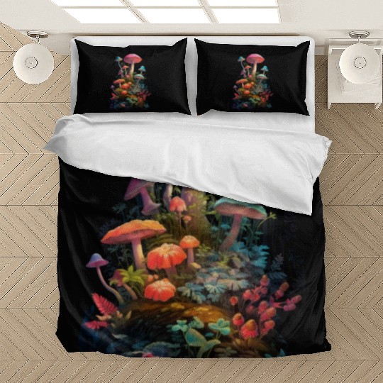 Trippy Neon Mushrooms #11 Bedding Sets
