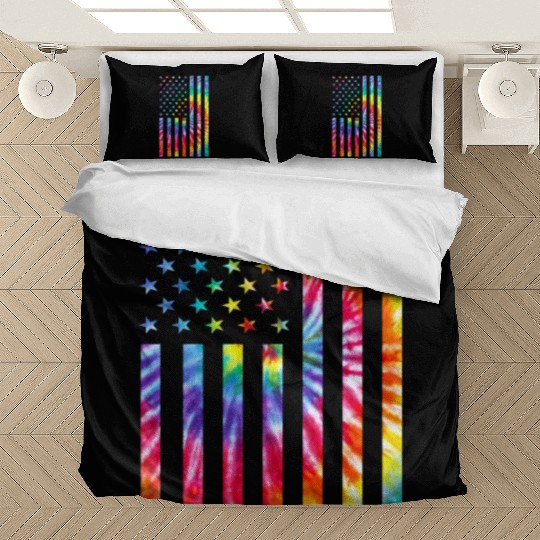 American Flag Cat Lover LGBT Pride Month Feline Bedding Sets