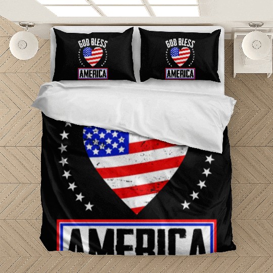God Bless America Independence Day USA Patriot Bedding Sets