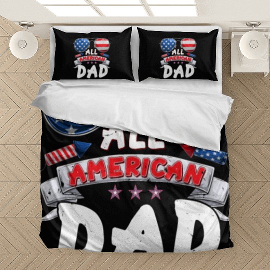 All American Dad US Patriots Fathers America Party Bedding Sets