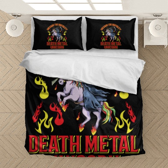 Goth Rock Satan Unicorn Festivals Death Metal Bedding Sets