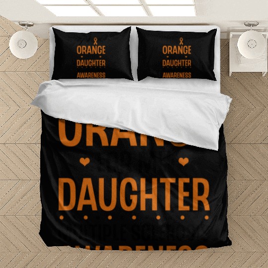 I Wear Orange For My Daughter Multiples Sclerosis Bedding Sets
