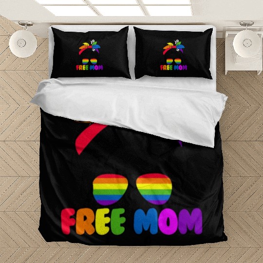 Free Mom Hugs Womens Messy Bun LGBTQ Free Mom Hugs Bedding Sets