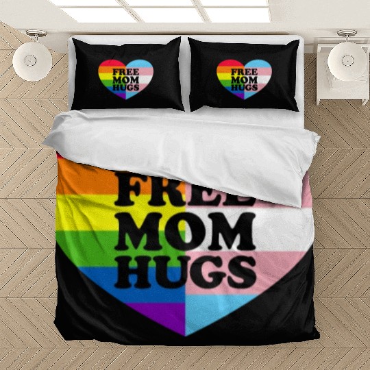 Free Mom Hugs Gay Pride Trans Flag LGBTQ Free Hugs Bedding Sets