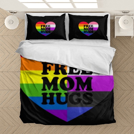 Free Mom Hugs Gay Pride Genderfluid Flag Bedding Sets