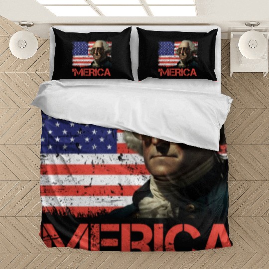 Merica George Washington Independence Day USA Bedding Sets