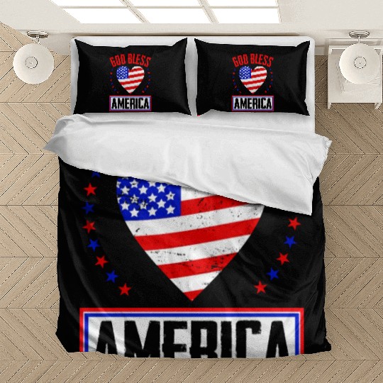 God Bless America Independence Day USA Patriot Bedding Sets