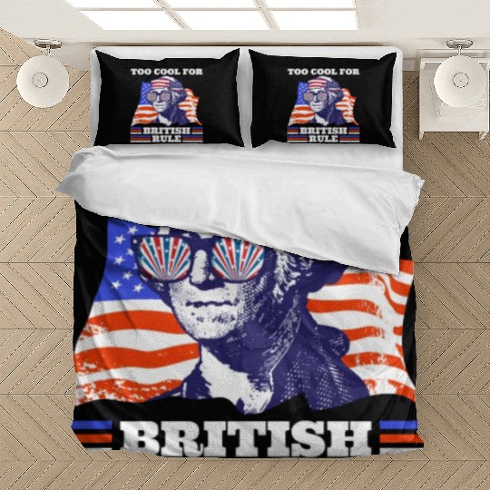 George Washington Too cool for British rule USA Bedding Sets