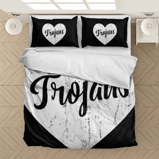 Trojans School Sports Fan Team Spirit Mascot He Bedding Sets