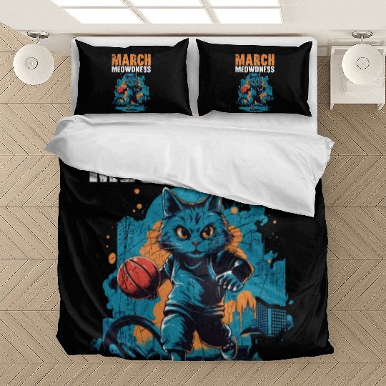 Basketball Cat Basketball Player I Love Basketball Bedding Sets
