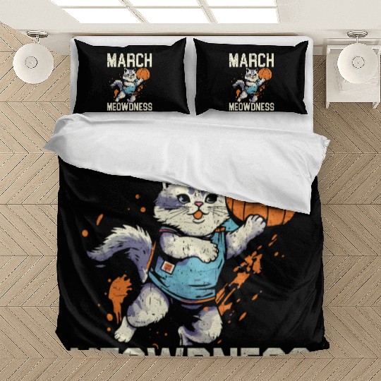Basketball Cat Basketball Player I Love Basketball Bedding Sets