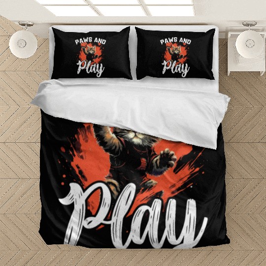 Basketball Cat Basketball Player I Love Basketball Bedding Sets