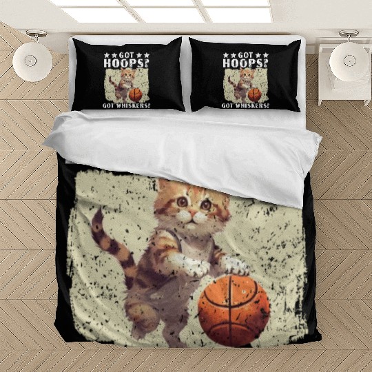 Basketball Cat Basketball Player I Love Basketball Bedding Sets
