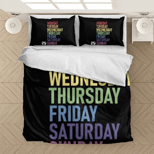 Sunday You Are Here Weekday Day Of The Week Bedding Sets