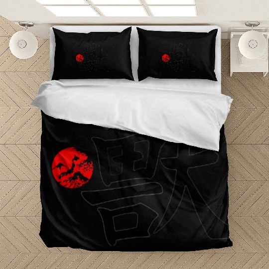 Beast Japanese Kanji stars love Bedding Sets