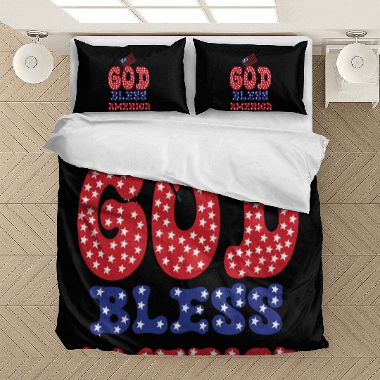 PATRIOTIC DAY GOD BLESS AMERICA Bedding Sets