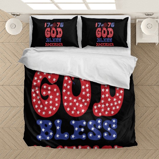 1776 GOD BLESS AMERICA FOR FREEDOM Bedding Sets