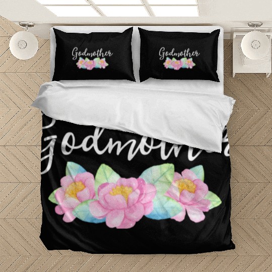 Godmother Floral Aunt Gender Reveal Announcet Bedding Sets