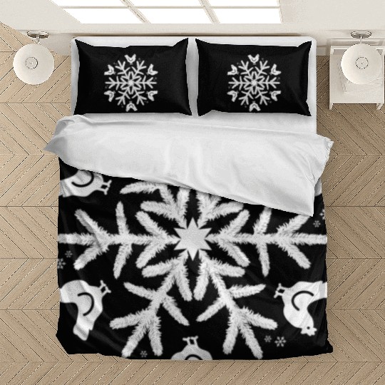 Chicken Winter Snowflake Bedding Sets