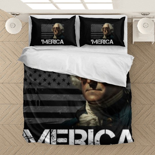 Merica George Washington Independence Day USA Bedding Sets
