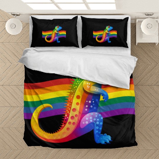 Gay Pride Gecko Bedding Sets