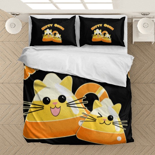 Kitty Candy Corn Bedding Sets