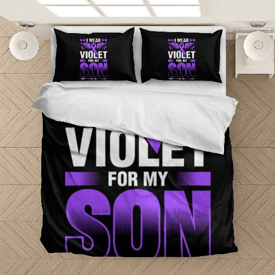 I Wear Violet For My Son Hodgkins Lymphoma Bedding Sets