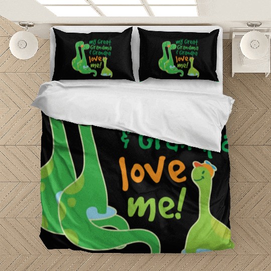 Great Grandma and Grandpa Love Me Dinosaur Bedding Sets