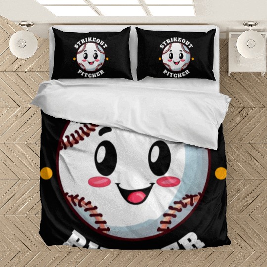 Strikeout Pitcher Kawaii Baseball stars Bedding Sets