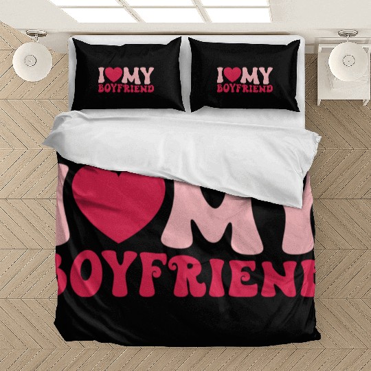 I love my boyfriend hipster yellow Bedding Sets