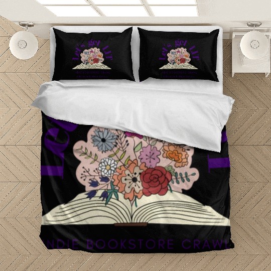 Let'S Get Lit Indie Bookstore Crawl Bookstore Day Bedding Sets