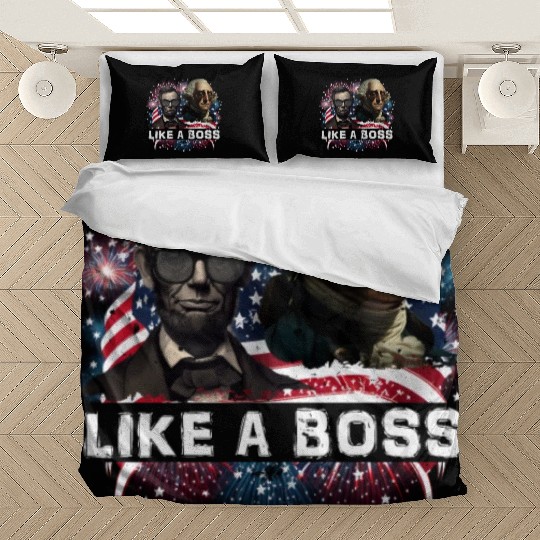 Lincoln & Washington Like a Boss Independence Day Bedding Sets