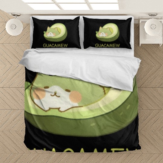 Guacamew Funny Avocado Kawaii Cat Lover Bedding Sets