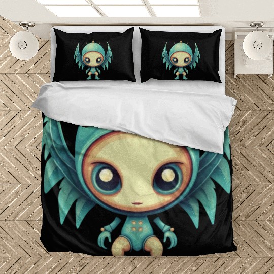 Alien Angel Wings Cyborg - Futuristic Design Bedding Sets