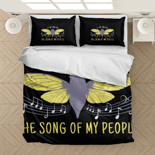 Let Me Sing You The Song Of My People Cicada Artsy Bedding Sets